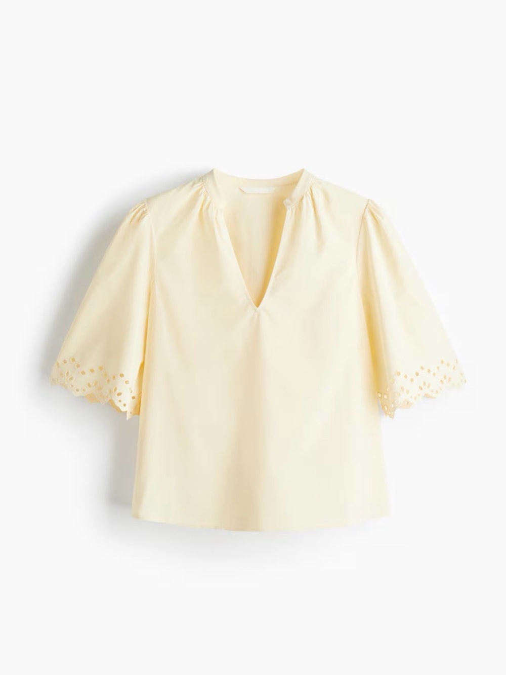 NWT H&M Eyelet-Embroidered Cotton Blouse, M
